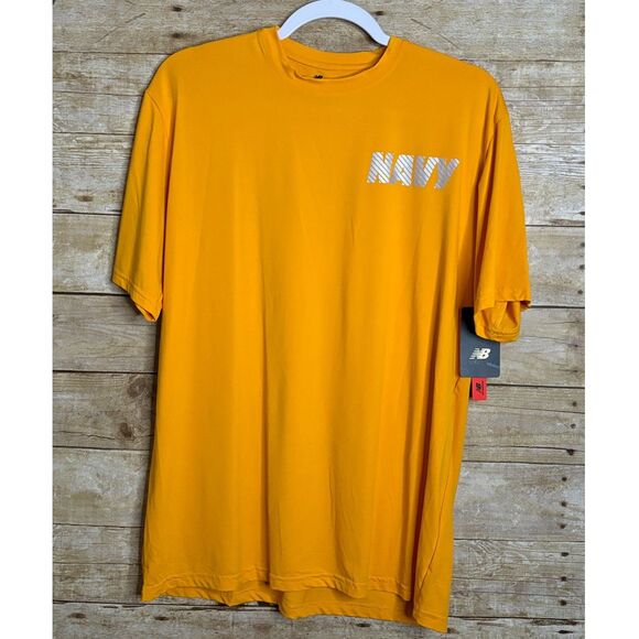 NEW BALANCE "NAVY" ATHLETIC ACTIVEWEAR PT GEAR REFLECTIVE PERFORMANCE SHIRT - Picture 1 of 4